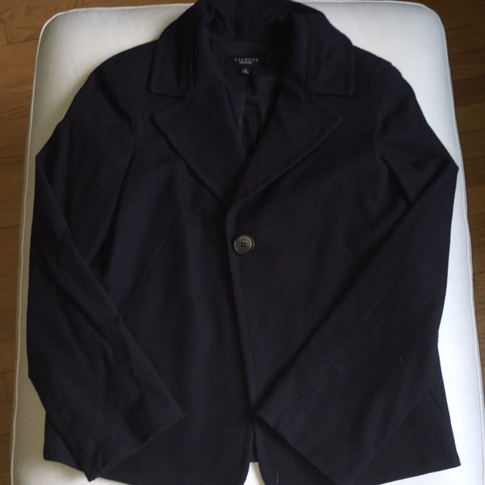 Talbots Basic Black Single Button Jacket - image 1